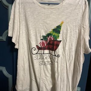 Maurices Cream Casual Top Christmas